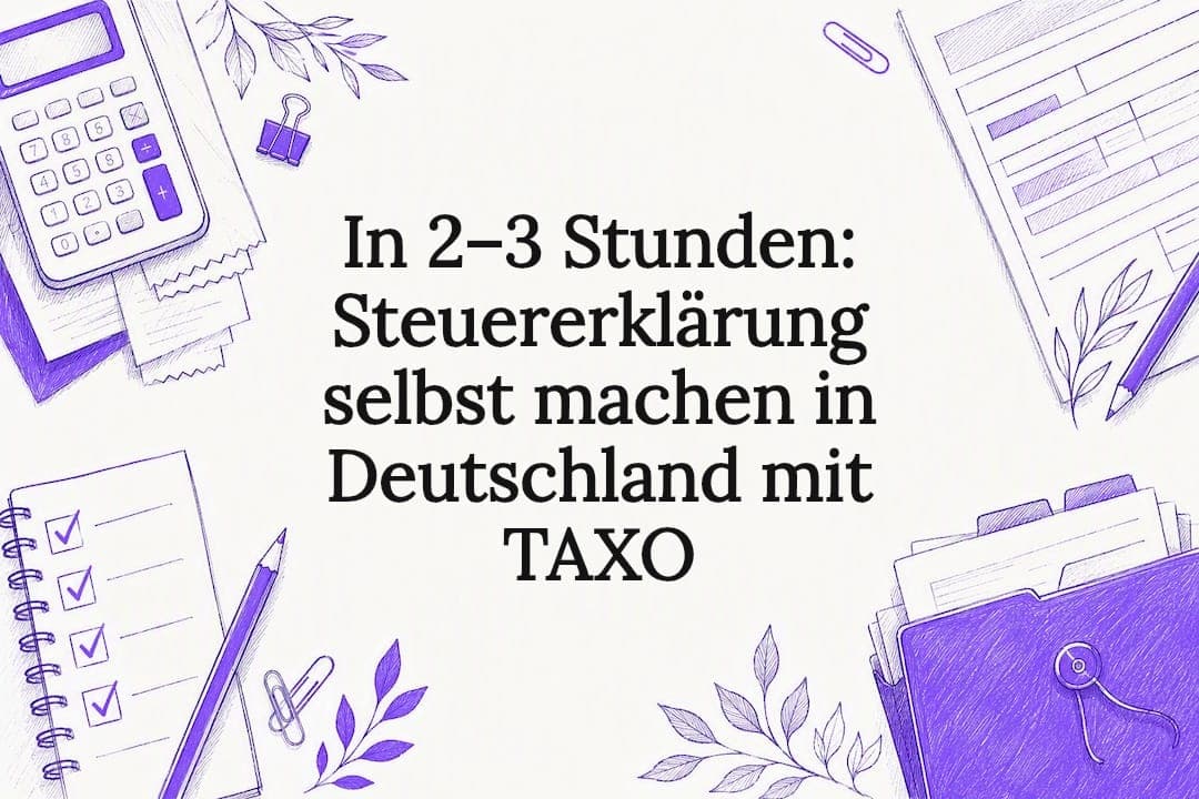 In 2–3 Stunden: Steuererklärung selbst machen in Deutschland mit TAXO
