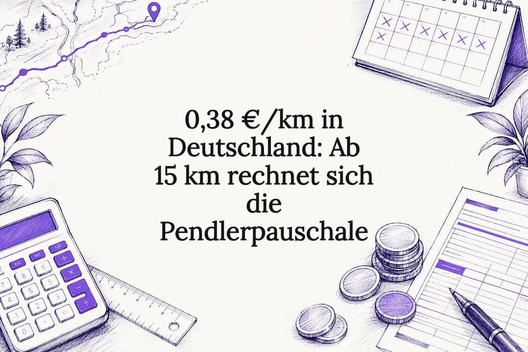 0,38 €/km in Deutschland: Ab 15 km rechnet sich die Pendlerpauschale