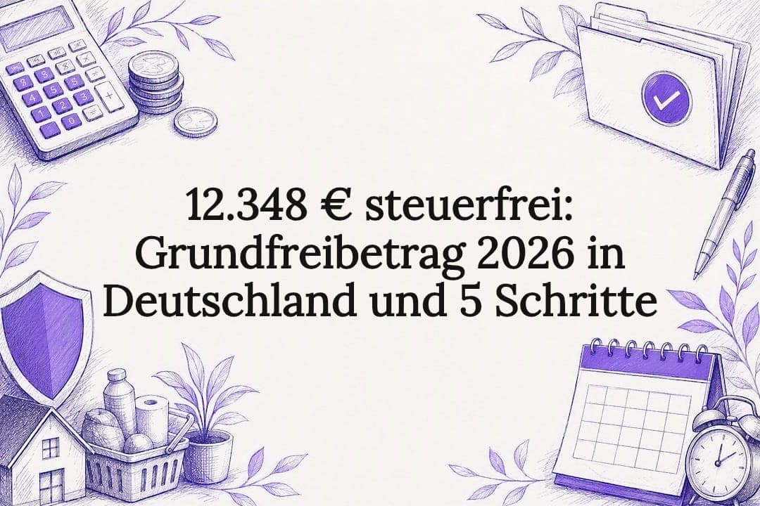 12.348 € steuerfrei: Grundfreibetrag 2026 in Deutschland und 5 Schritte